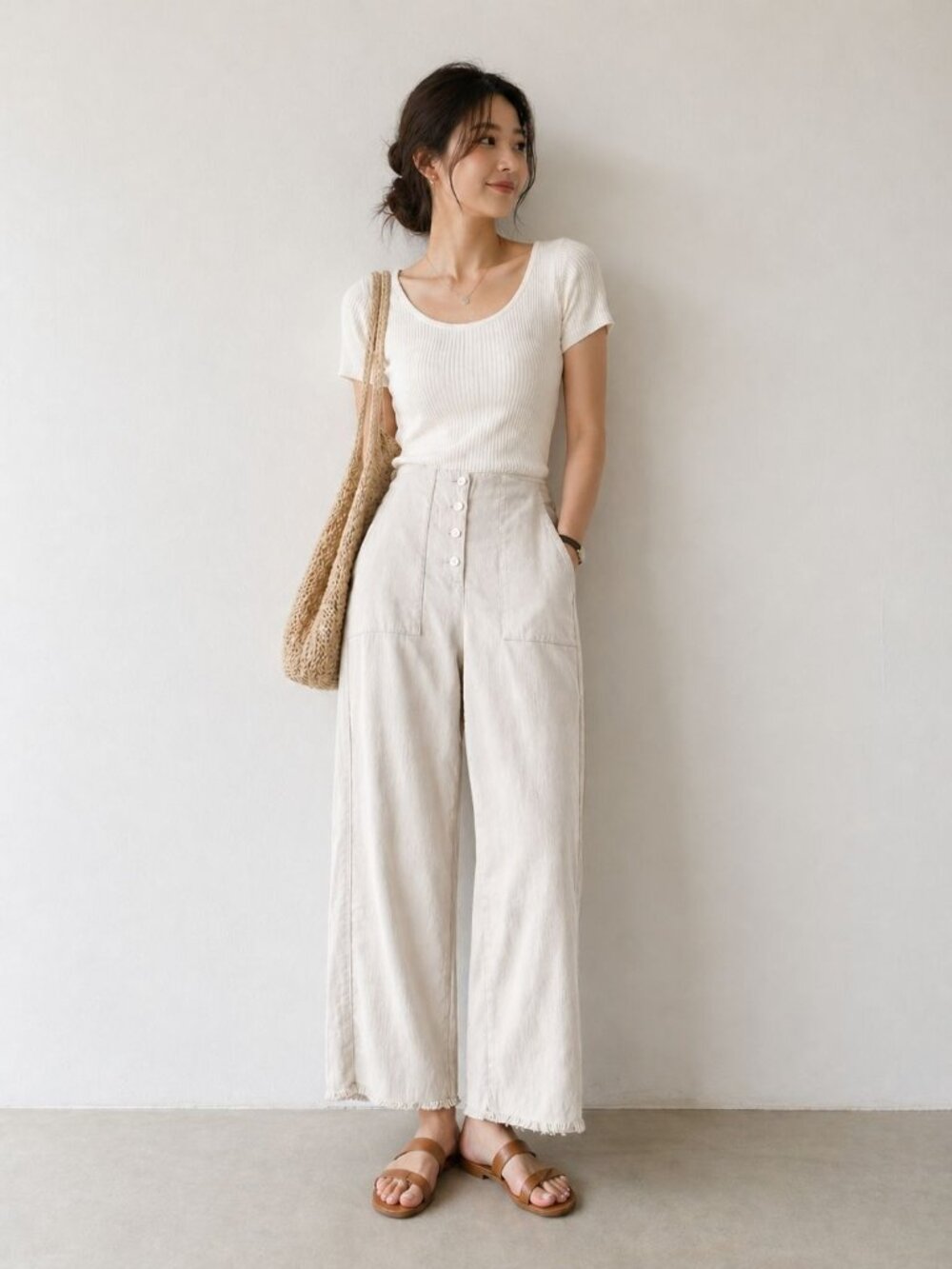 RITA ROW Enna Jeans Beige Size 40 NWT